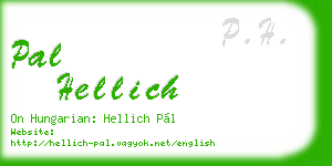 pal hellich business card